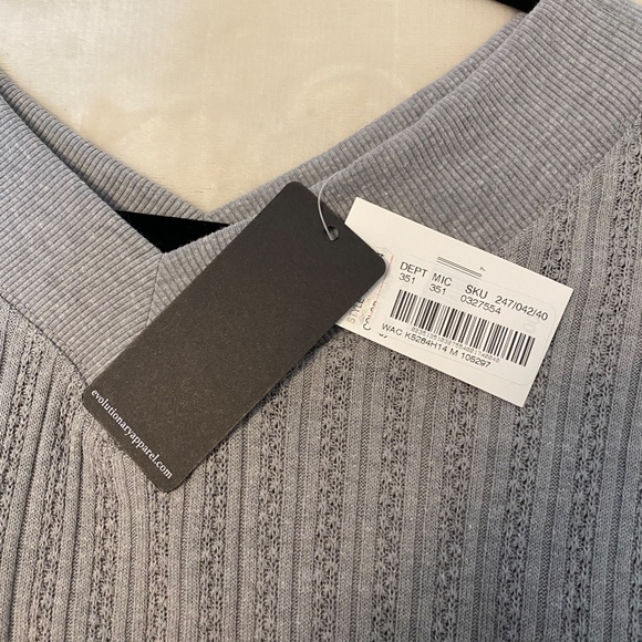 Honey and Sparkle Grey Long Sleeve Knit Top - Picture 5 of 5
